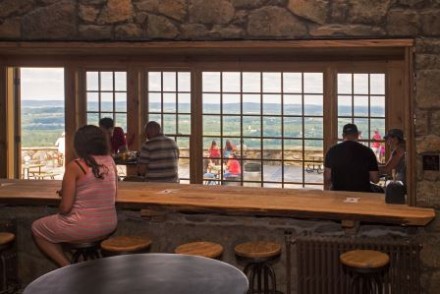 View from inside the tasting room at Dirt Farm