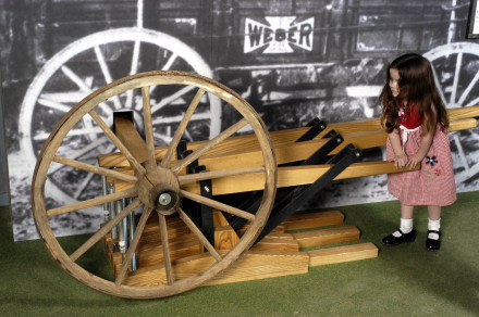 Farm Museum Girl on Wheel