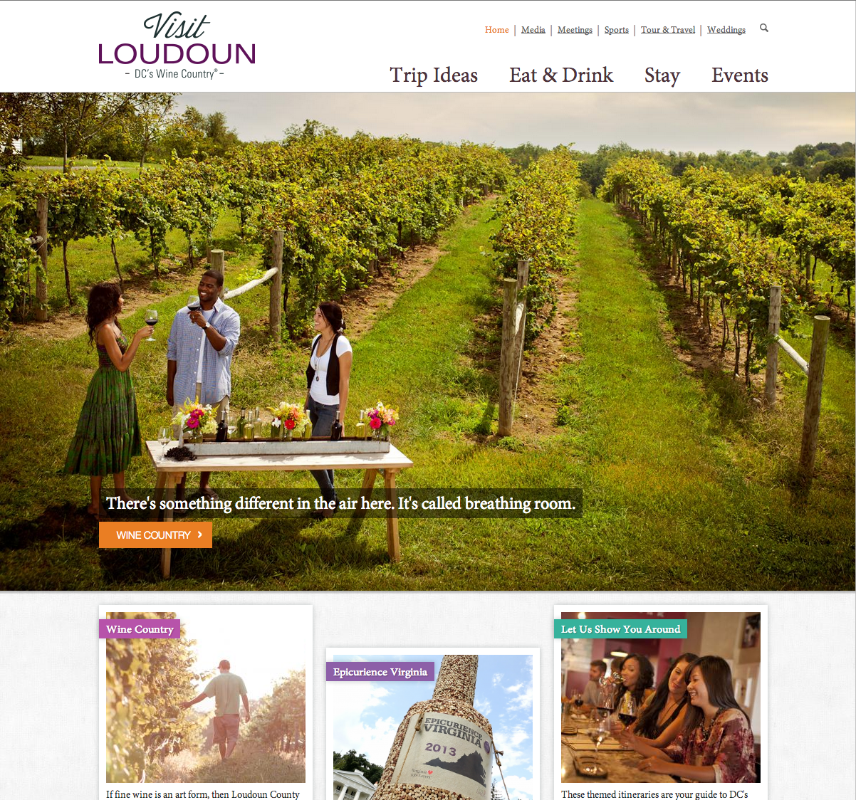 new Visit Loudoun website