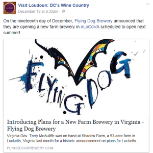 Flying Dog Facebook Post